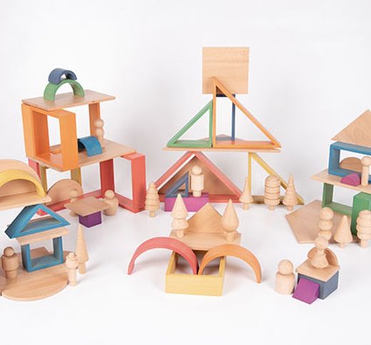 Conjunto la comunidad de madera