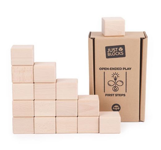 Construcción bloques de madera just blocks 16 piezas