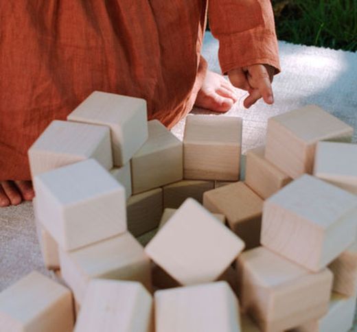 Construcción bloques de madera just blocks 16 piezas