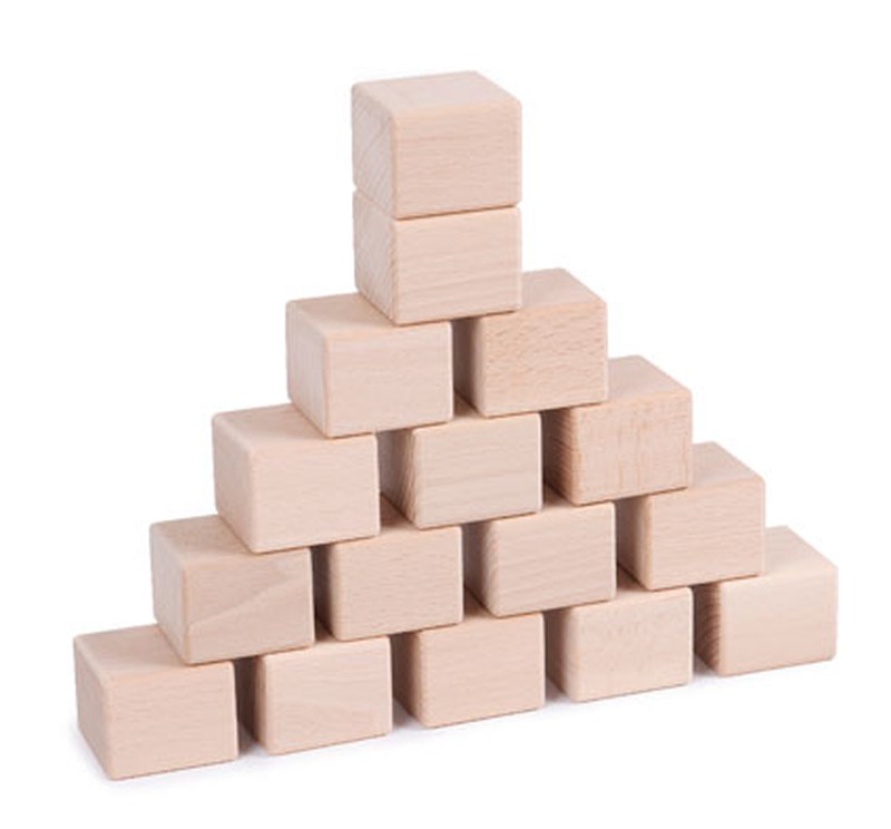 Construcción bloques de madera just blocks 16 piezas — Tienda La Familia