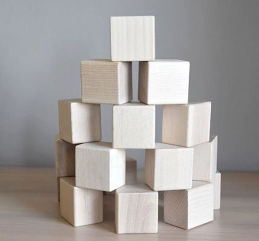 Construcción bloques de madera just blocks 16 piezas