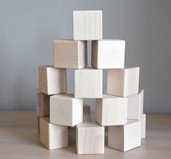 Construcción bloques de madera just blocks 16 piezas