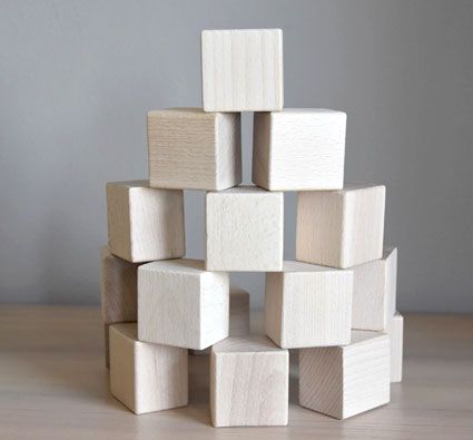 Construcción bloques de madera just blocks 16 piezas