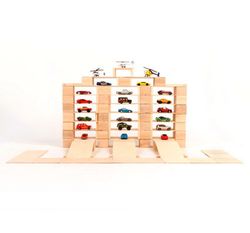 Construcción bloques de madera just blocks 160 piezas