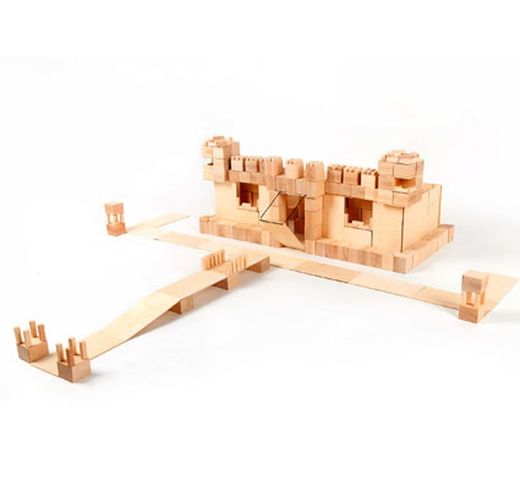 Construcción bloques de madera just blocks 324 piezas