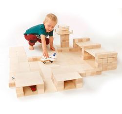 Construcción bloques de madera just blocks 324 piezas