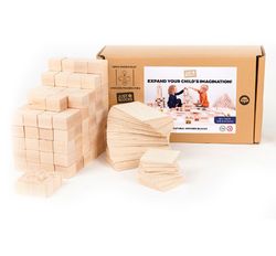 Construcción bloques de madera just blocks 324 piezas