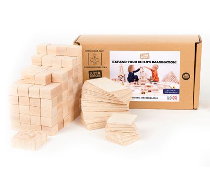 Construcción bloques de madera just blocks 324 piezas