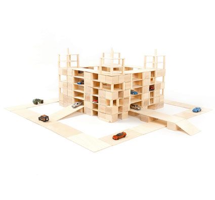 Construcción bloques de madera just blocks 324 piezas