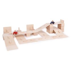 Construcción bloques de madera just blocks 68 piezas