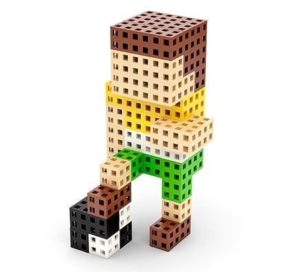 Construcción bloques rompecabezas Cube Edu