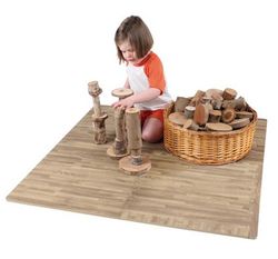 Construcción natural los troncos