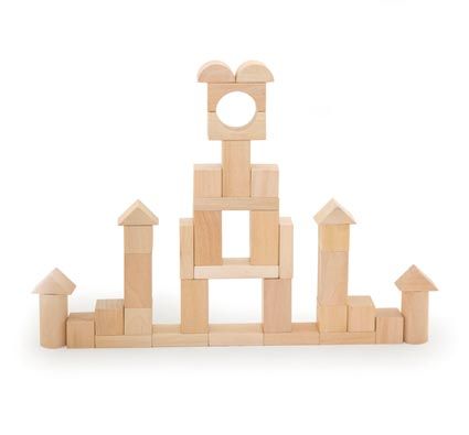 Construcción natural pequeños blocks