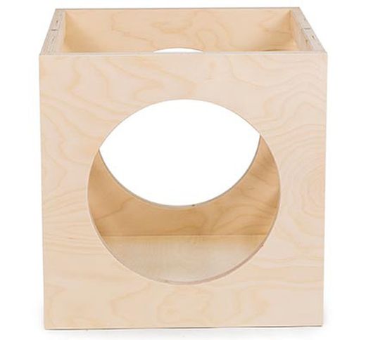 Cubo abierto Pick con dos caras y un orificio