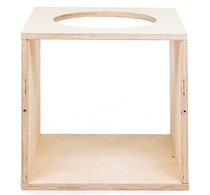 Cubo abierto Pick con dos caras y un orificio