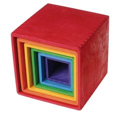 Cubos apilables grandes arco iris