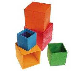 Cubos apilables grandes arco iris