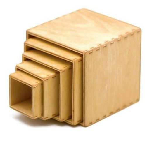 Cubos apilables grandes natural