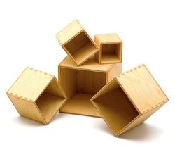 Cubos apilables grandes natural