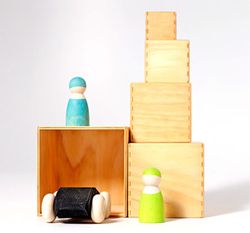 Cubos apilables grandes natural