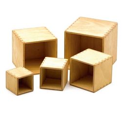 Cubos apilables grandes natural