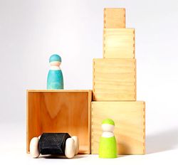 Cubos apilables grandes natural