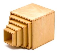 Cubos apilables grandes natural