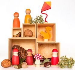 Cubos apilables grandes natural