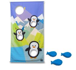 Diana gigante alimentamos a los pingüinos