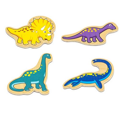 Dinosaurios magnéticos de madera