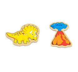 Dinosaurios magnéticos de madera