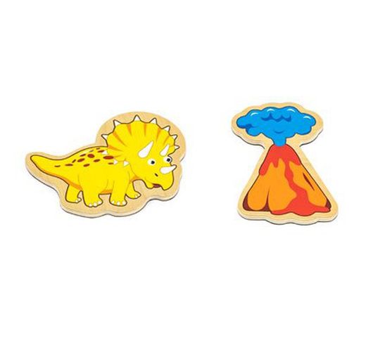 Dinosaurios magnéticos de madera