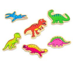 Dinosaurios magnéticos de madera