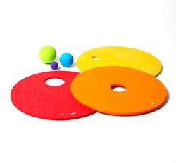 Discos y bolas Grimm´s para bloques Stapelstein colores clasicos cálidos