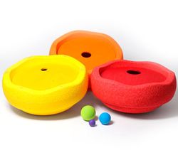 Discos y bolas Grimm´s para bloques Stapelstein colores clasicos cálidos