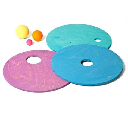 Discos y bolas Grimm´s para bloques Stapelstein colores pasteles frios