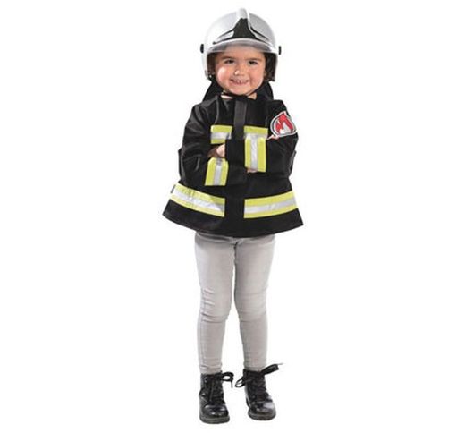 Disfraz premium bombero con casco