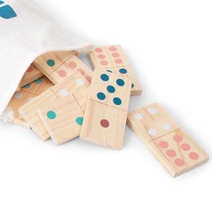Dominó gigante puntos de colores