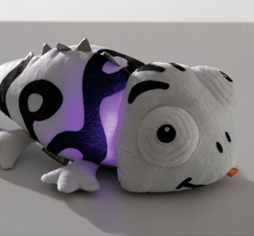 Peluche sensorial luminoso y sonoro Camaleón