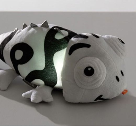 Peluche sensorial luminoso y sonoro Camaleón