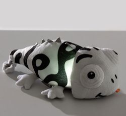Peluche sensorial luminoso y sonoro Camaleón