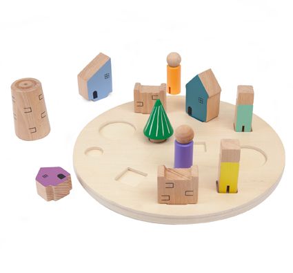 Encaje 3D puzzle el pueblo