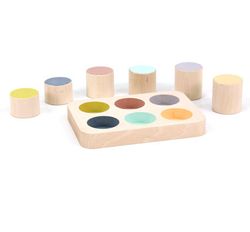 Encaje bloques tamaños y colores pastel