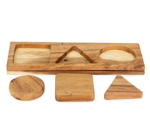 Encaje formas madera natural