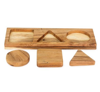 Encaje formas madera natural