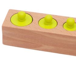 Encaje juegos cilindros de madera clasificamos tamaños