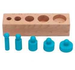 Encaje juegos cilindros de madera clasificamos tamaños