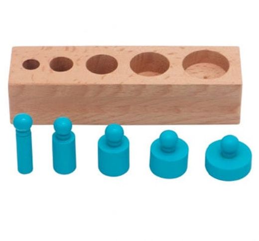 Encaje juegos cilindros de madera clasificamos tamaños