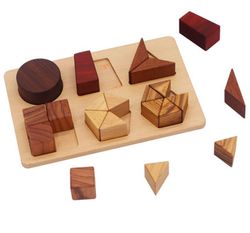 Encaje las figuras geométricas las porciones 3D los tonos