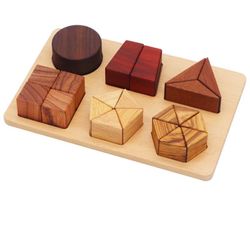 Encaje las figuras geométricas las porciones 3D los tonos